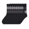 Women Classic 8 Pairs Argyle Check Cotton Crew Socks Diamond Design 2-8