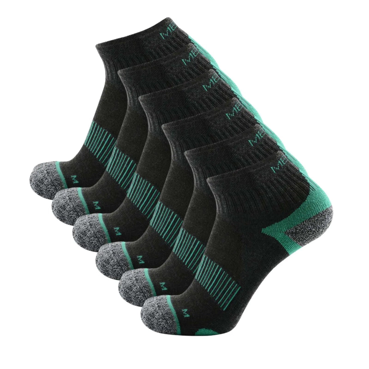 Pantsnsox 6 Pairs Anti-blister Ankle Athletic Half Work Cushioned Socks