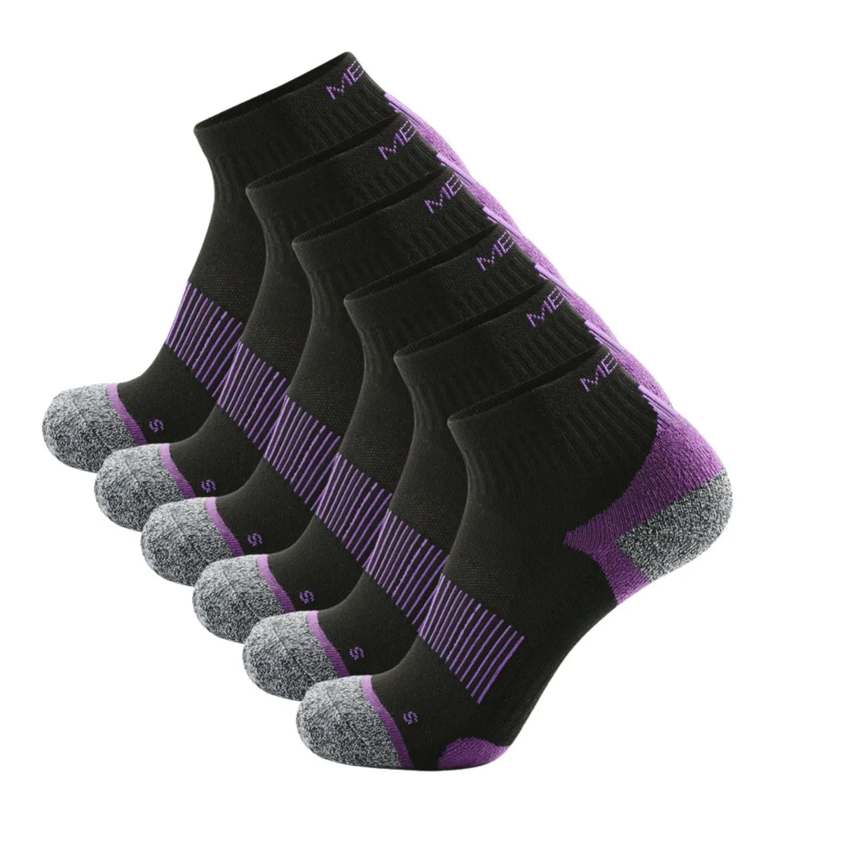 Pantsnsox 6 Pairs Anti-blister Ankle Athletic Half Work Cushioned Socks