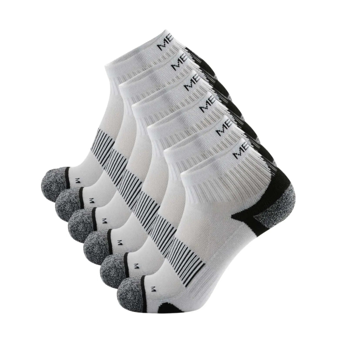 Pantsnsox 6 Pairs Anti-blister Ankle Athletic Half Work Cushioned Socks