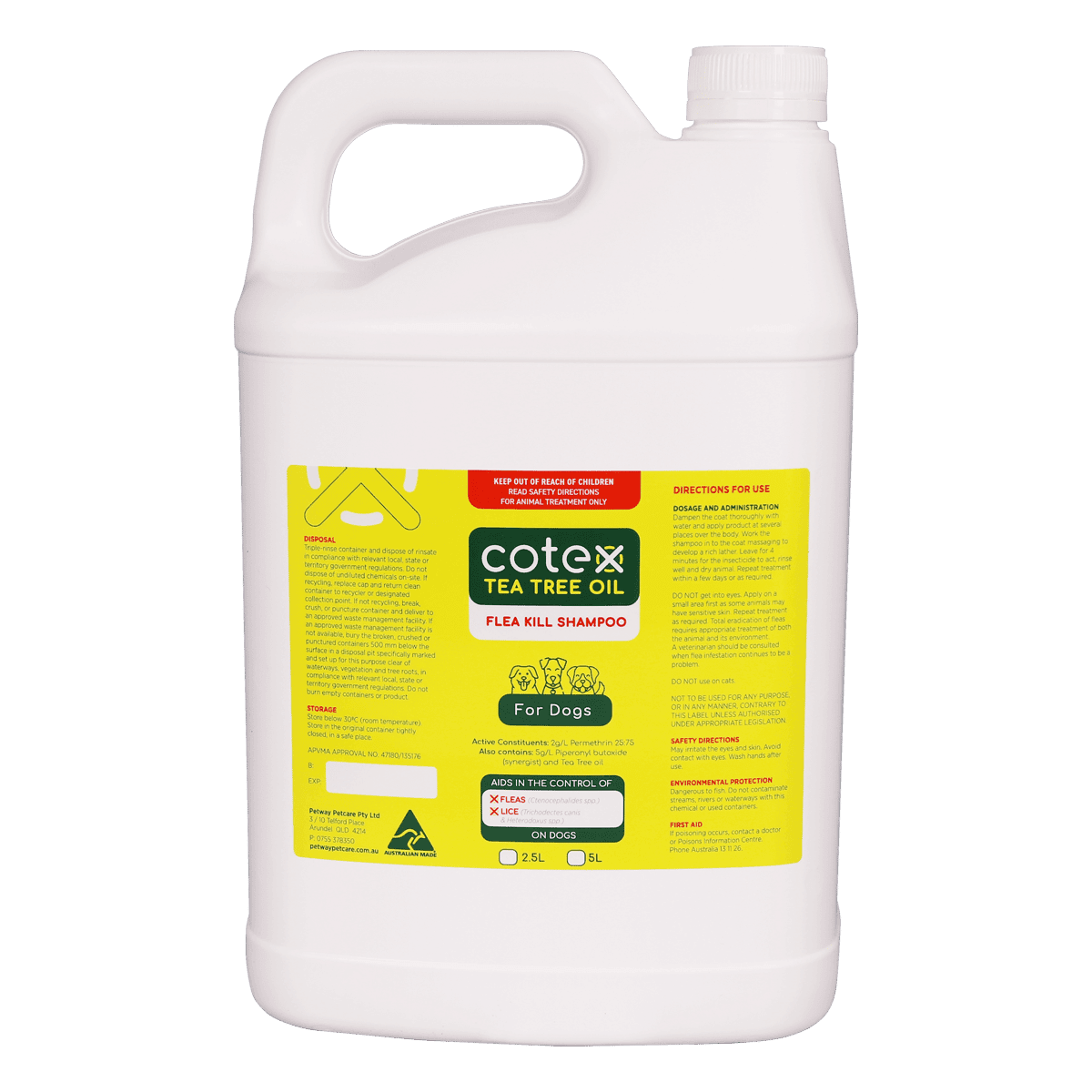 Petway Cotex Flea Kill Shampoo for Dogs 5L