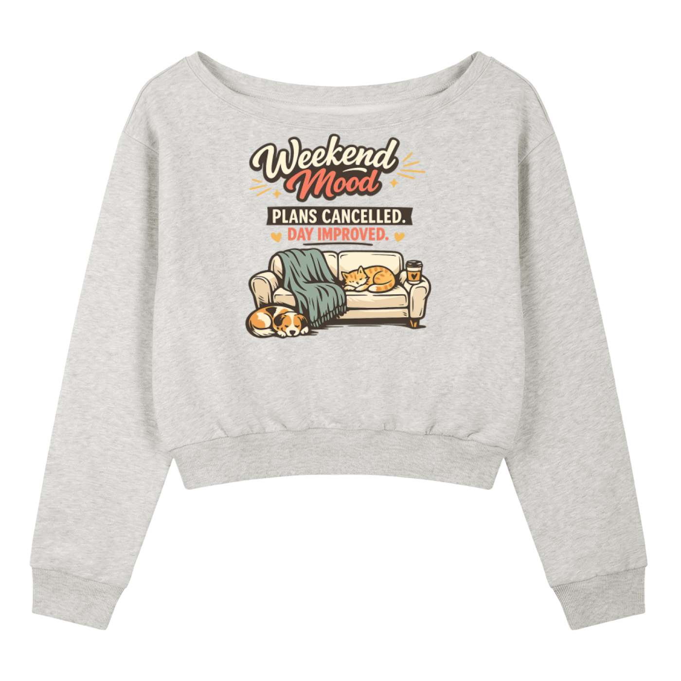Weekend Mood Women's Off-Shoulder Sweatshirt