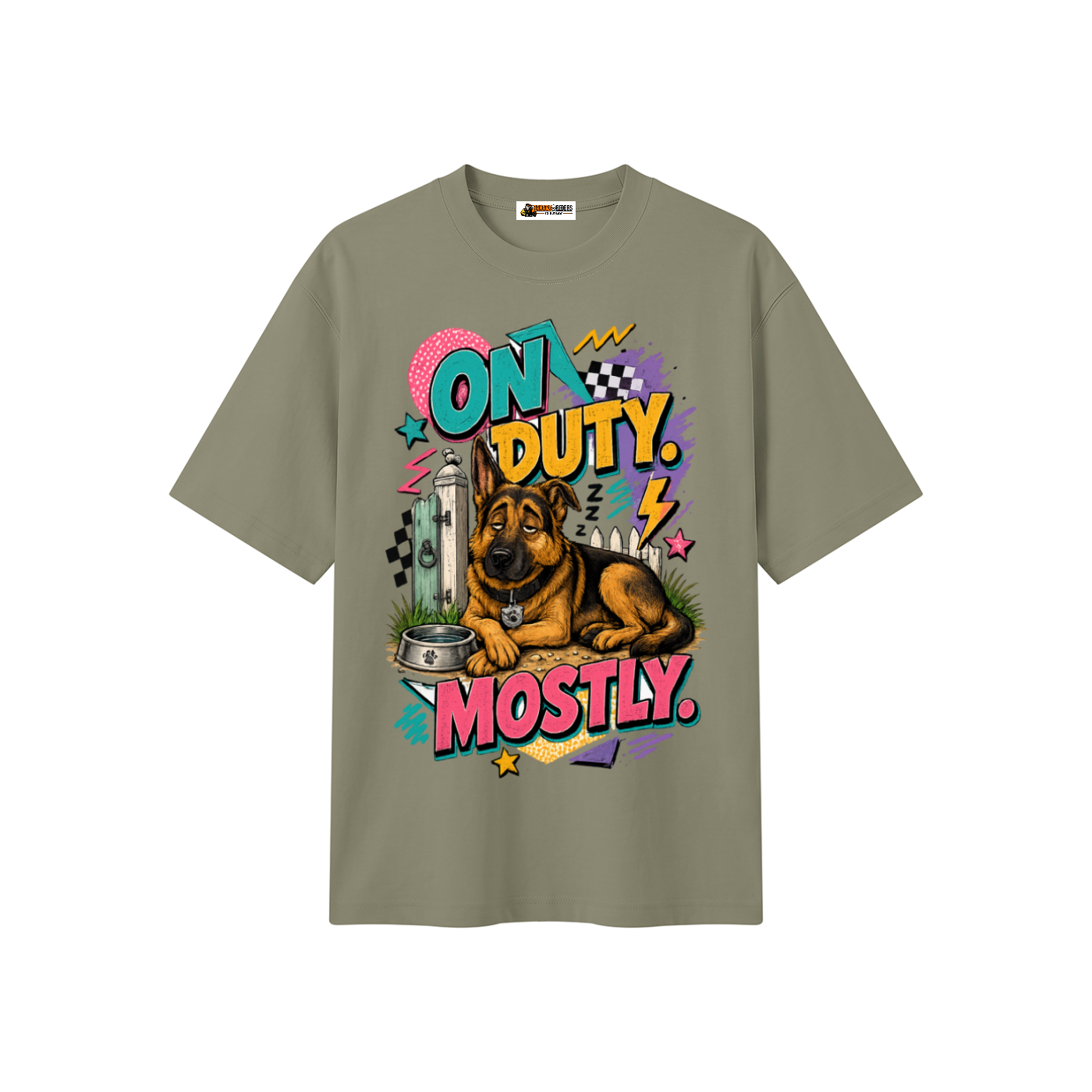 On Duty Mostly Unisex Heavyweight Oversized T-Shirt