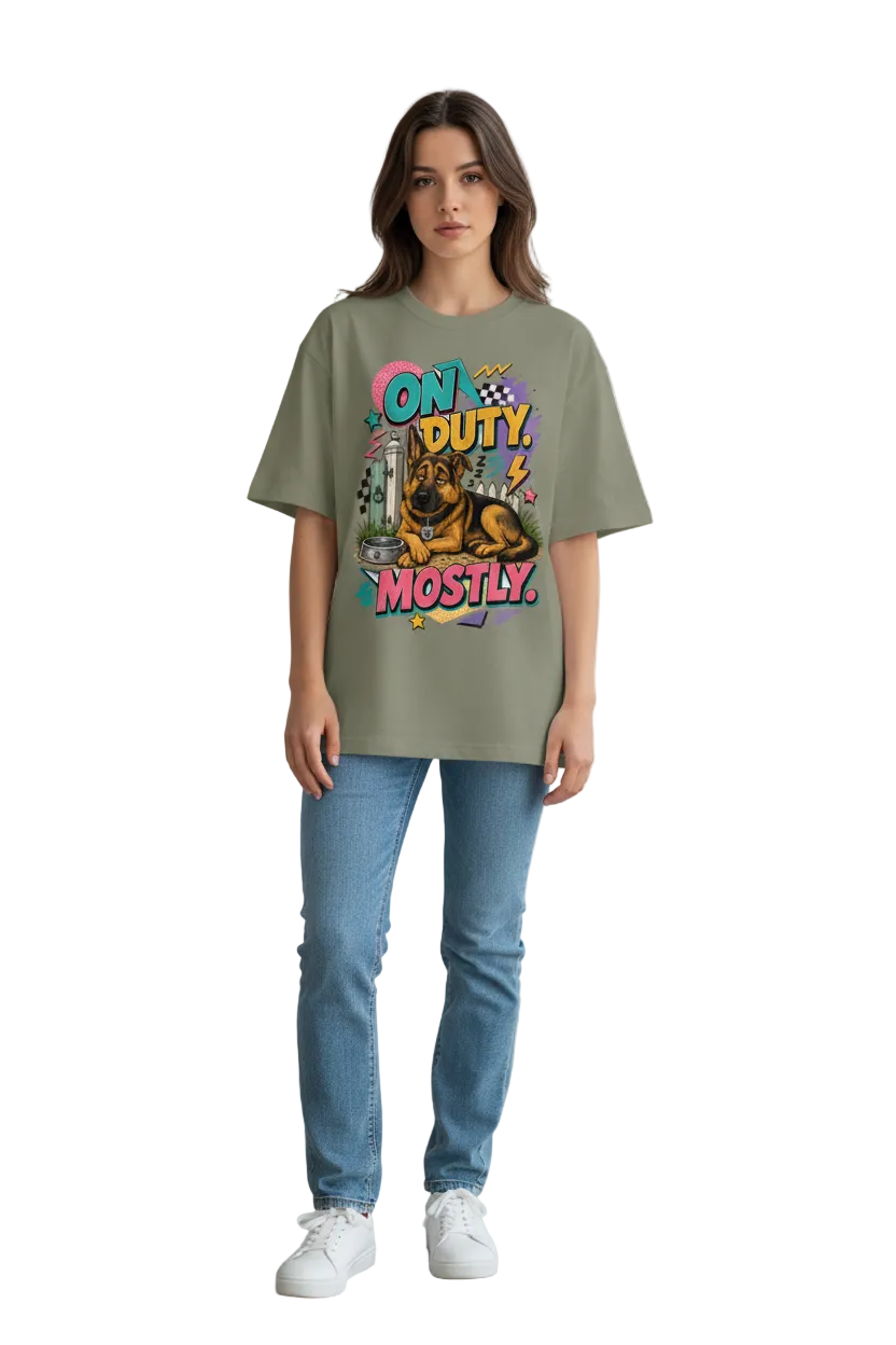 On Duty Mostly Unisex Heavyweight Oversized T-Shirt