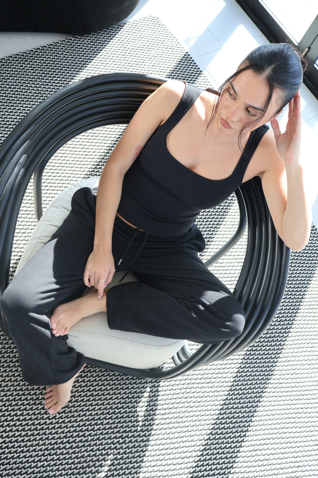 Pima Cotton Tank Top - Black