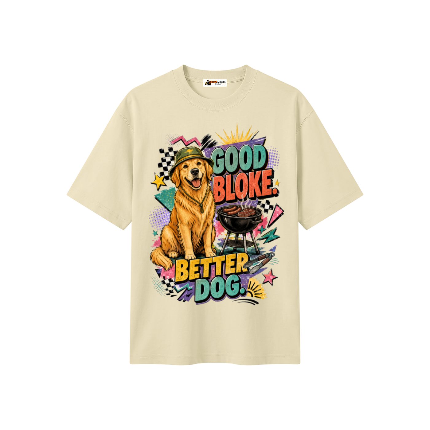 Good Bloke Better Dog Unisex Heavyweight Oversized T-Shirt