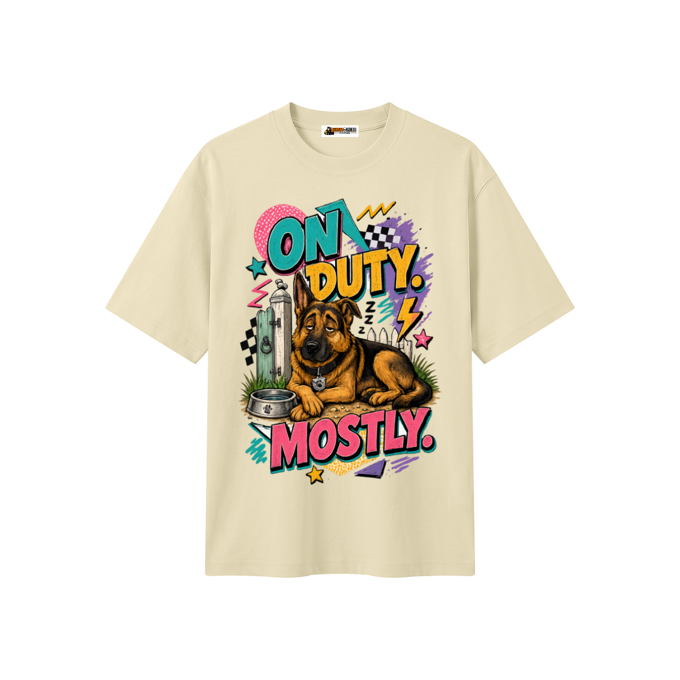 On Duty Mostly Unisex Heavyweight Oversized T-Shirt