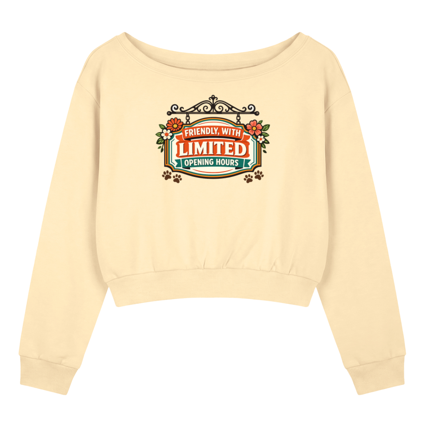 Friendly With Limited Women's Off-Shoulder Sweatshirt