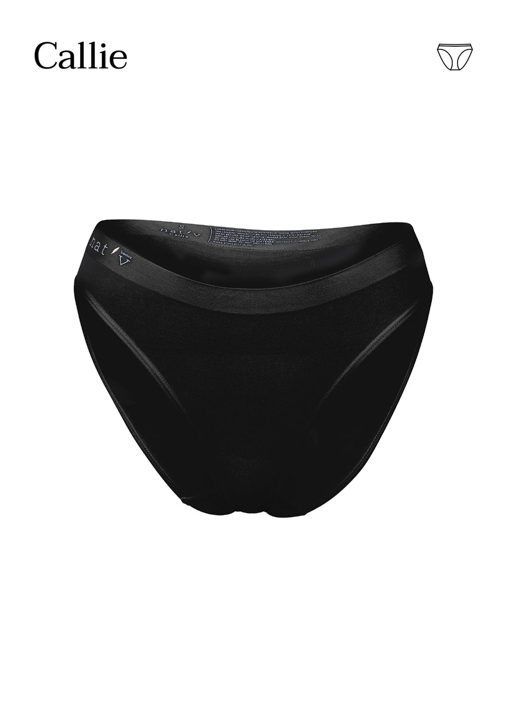 Callie Modal Bikini Brief Underwear - Black