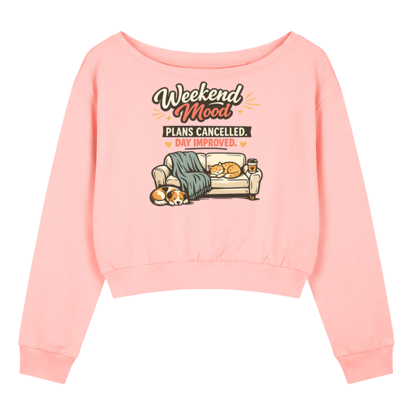 Weekend Mood Women's Off-Shoulder Sweatshirt