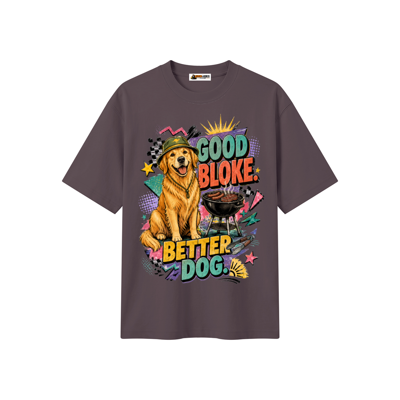 Good Bloke Better Dog Unisex Heavyweight Oversized T-Shirt