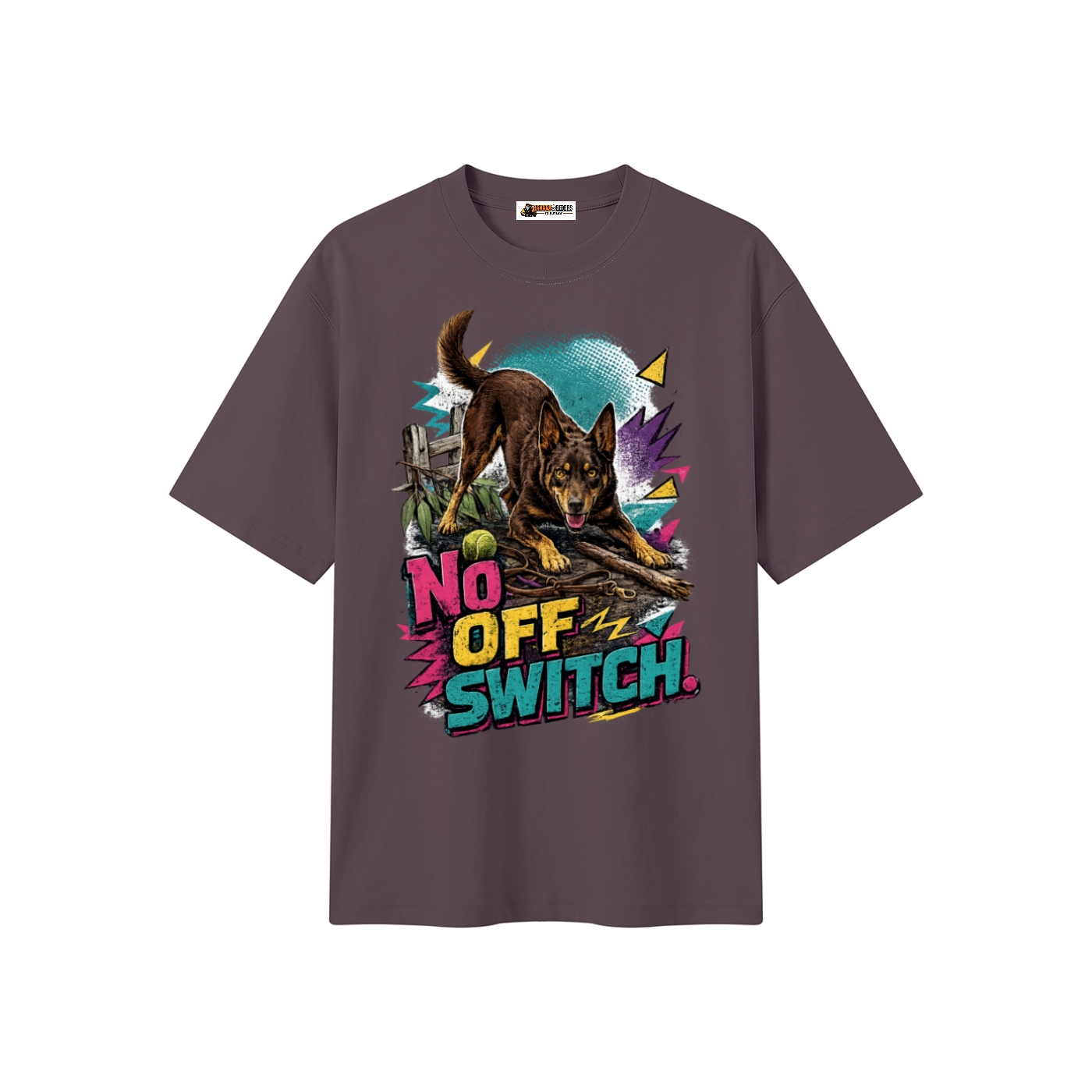 No Off Switch Unisex Heavyweight Oversized T-Shirt