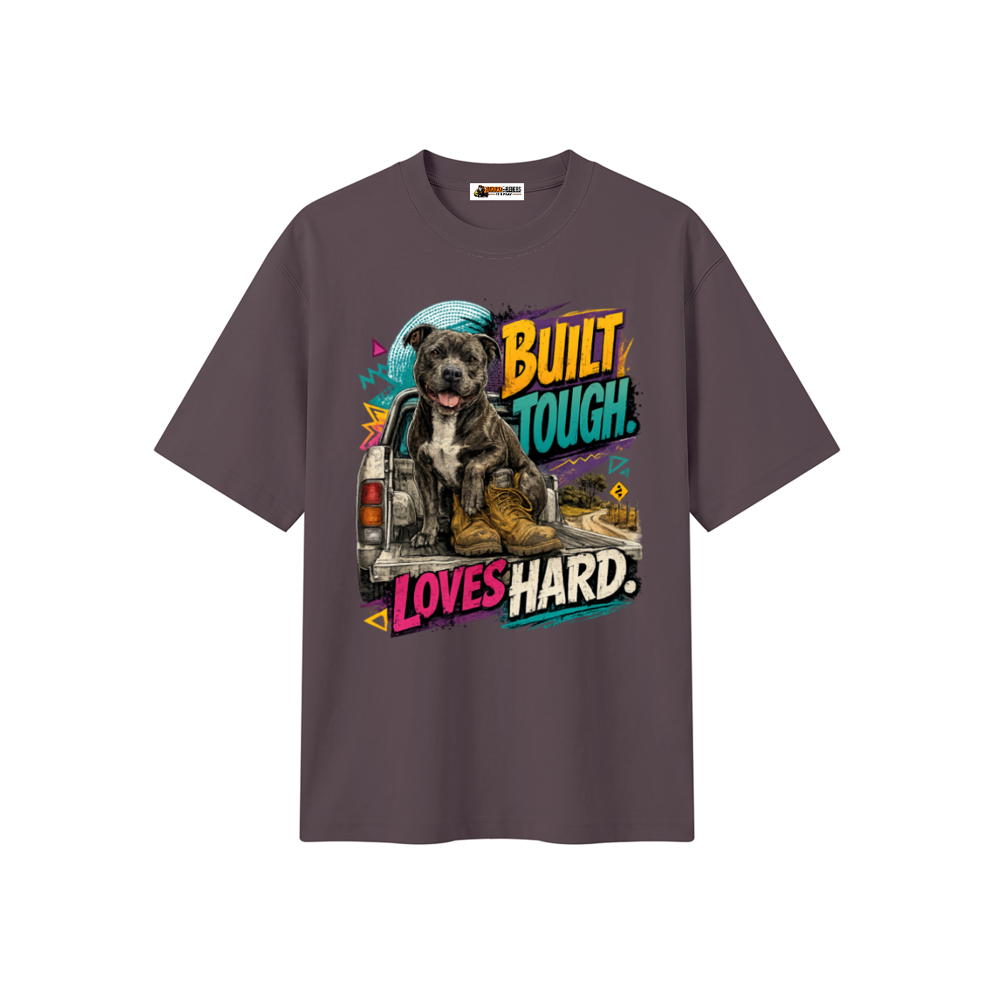 Built Tough Loves Hard Unisex Heavyweight Oversized T-Shirt