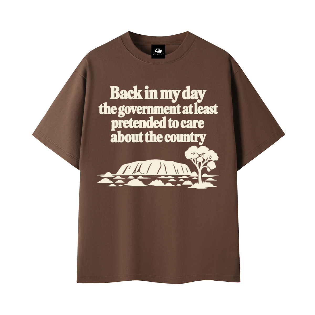 Coffee Back in My Day Australian Quote T-Shirt 3D front mockup