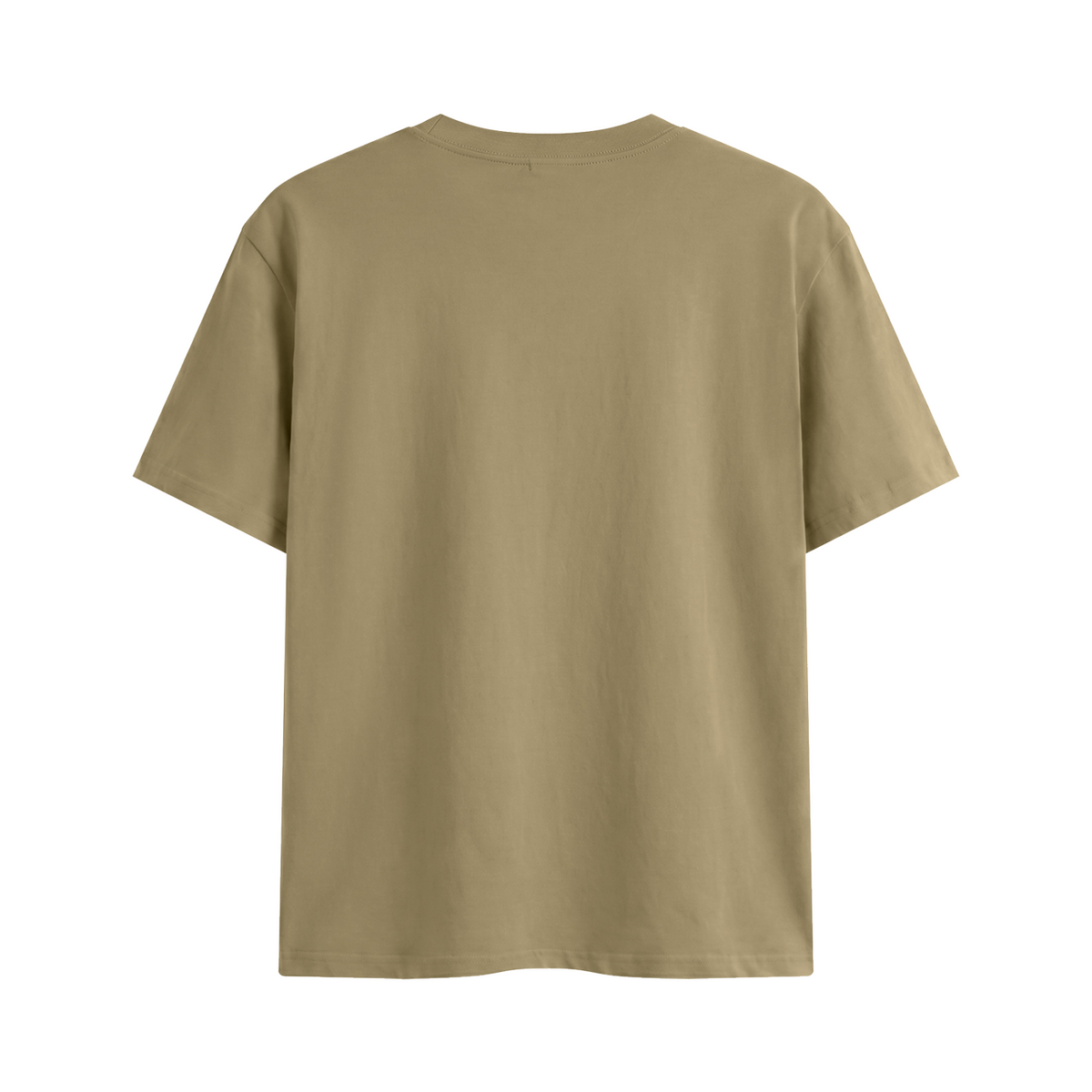 Honey Calm Down Unisex Graphic Cotton T-Shirt - Khaki back 3D mockup