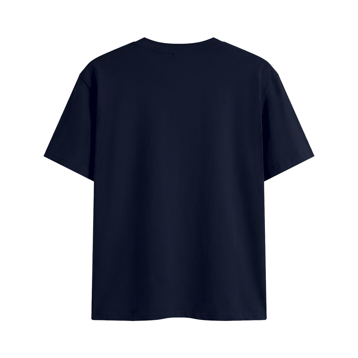 Honey Calm Down Unisex Graphic Cotton T-Shirt - Navy Blue back 3D mockup