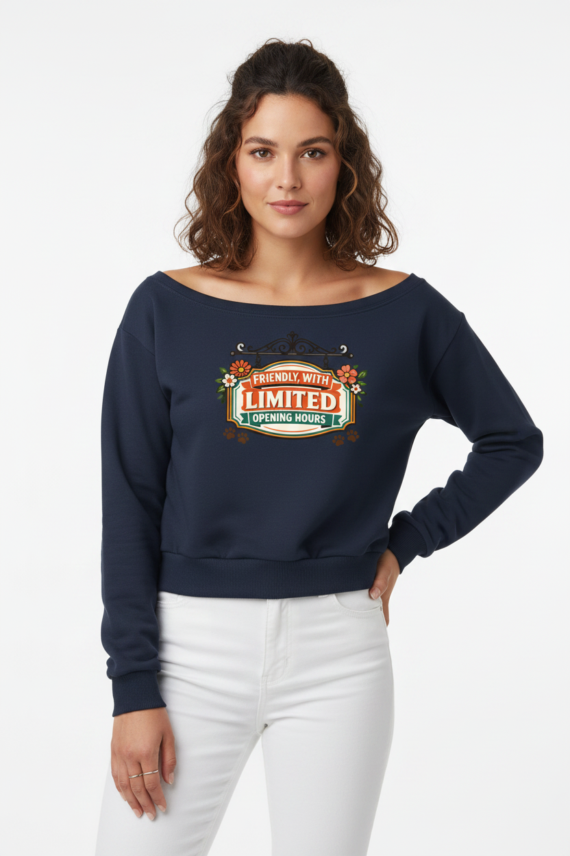 Friendly With Limited Women's Off-Shoulder Sweatshirt