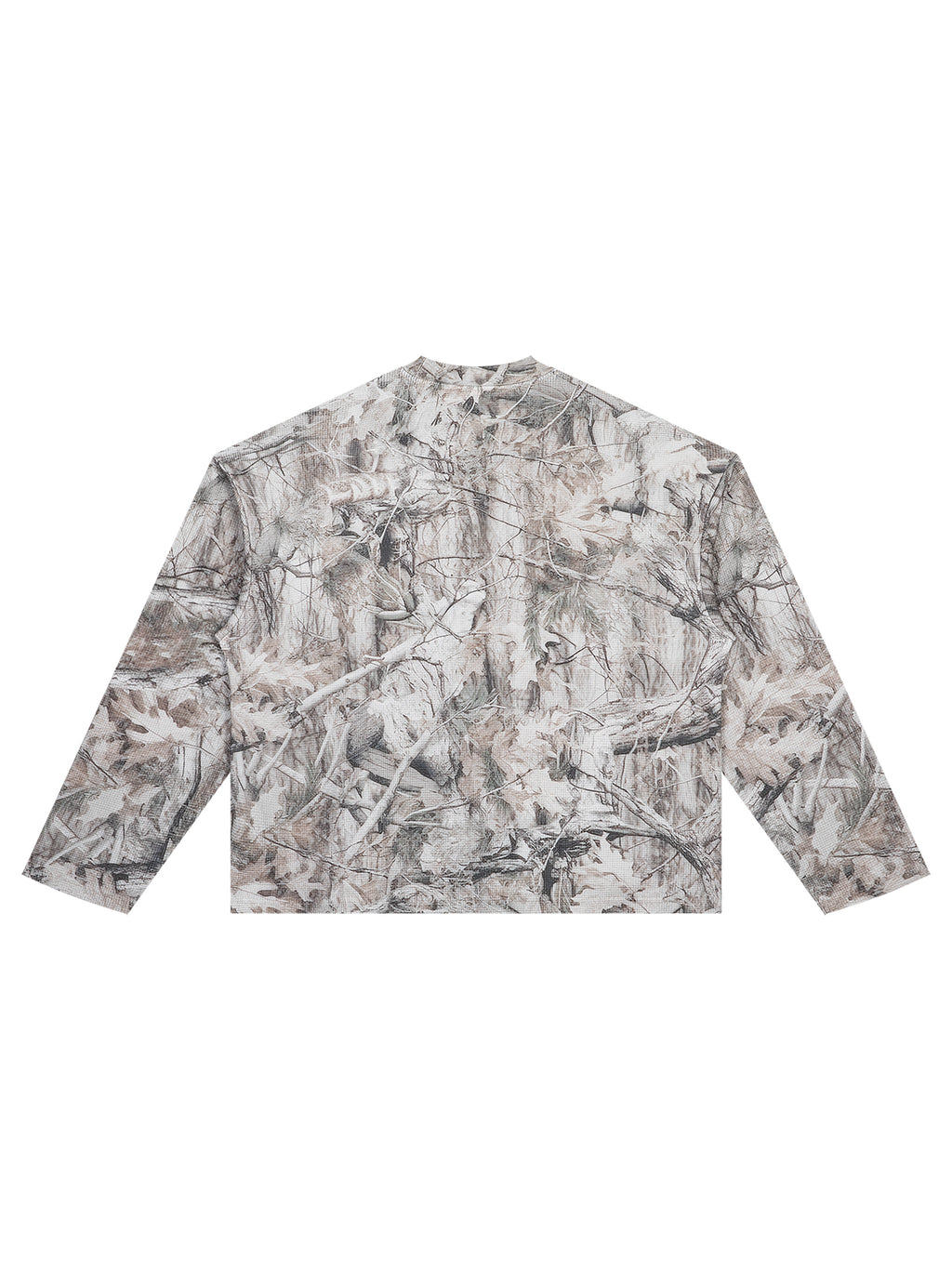 Unisex Tree Camo Waffle T-Shirt back flat view