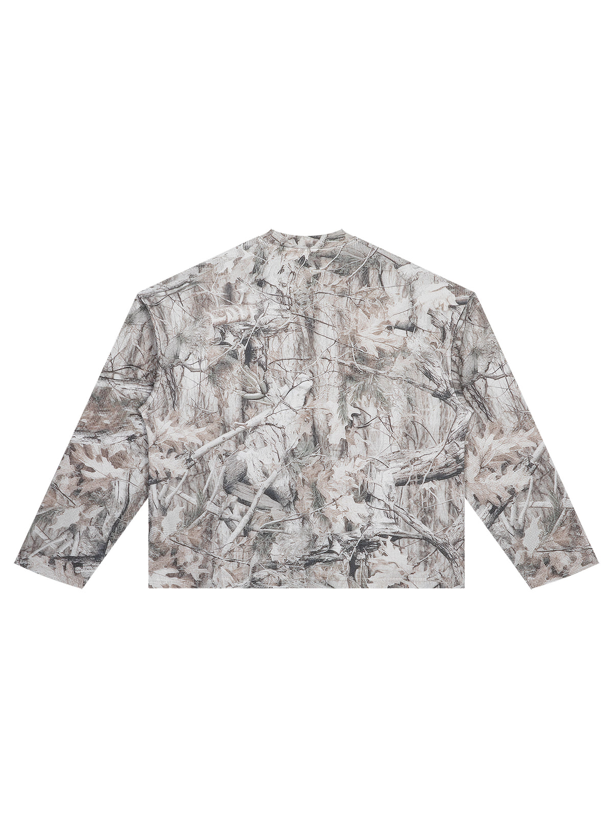 Unisex Tree Camo Waffle T-Shirt back flat view