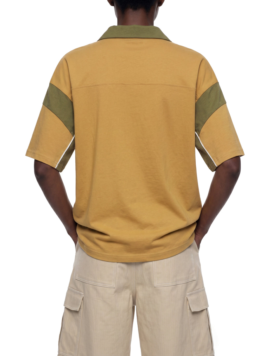 Unisex Boxy Colour Block Polo Shirt