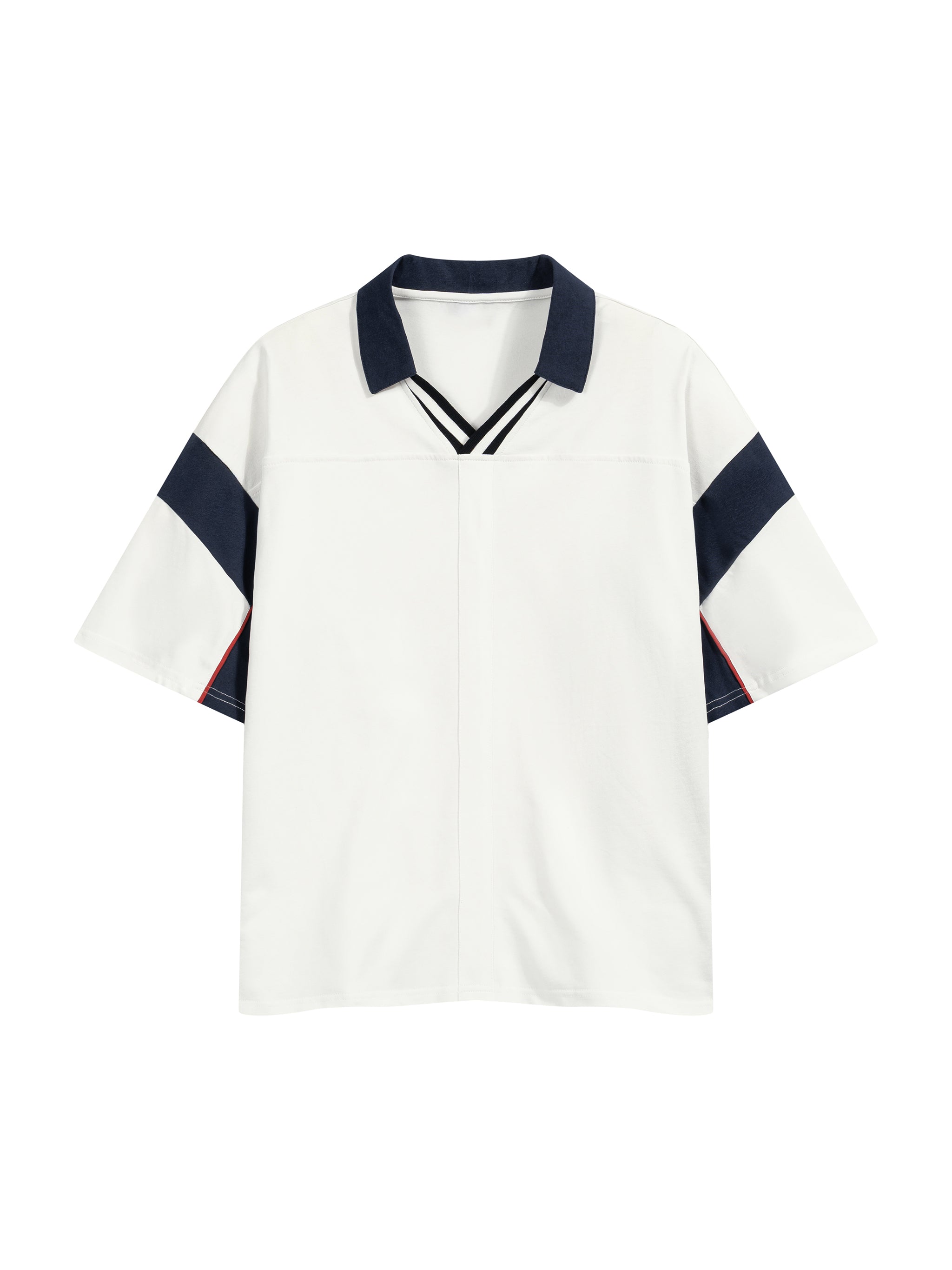 Unisex Boxy Colour Block Polo Shirt
