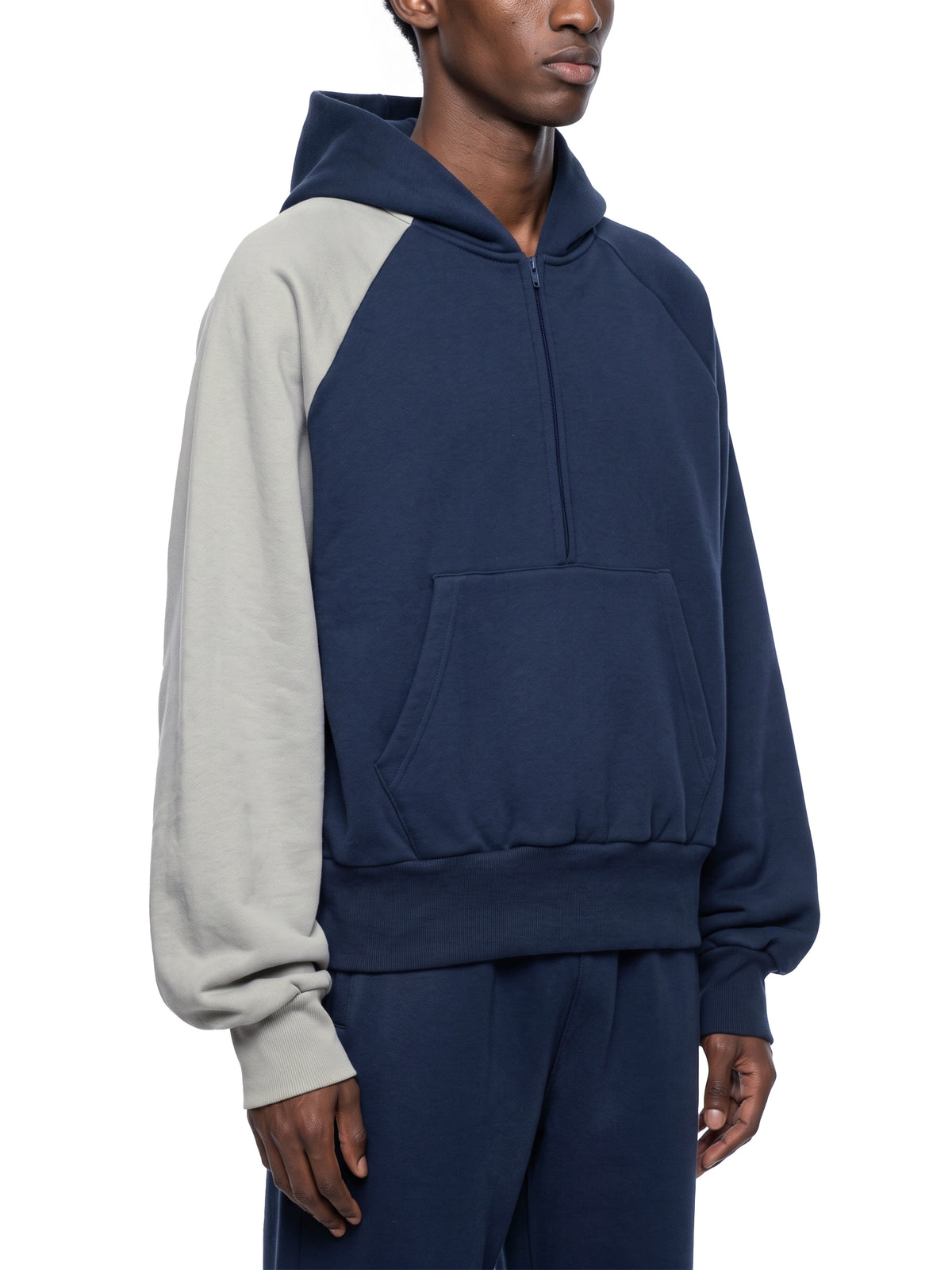 Unisex Color-Block Fleece Hoodie