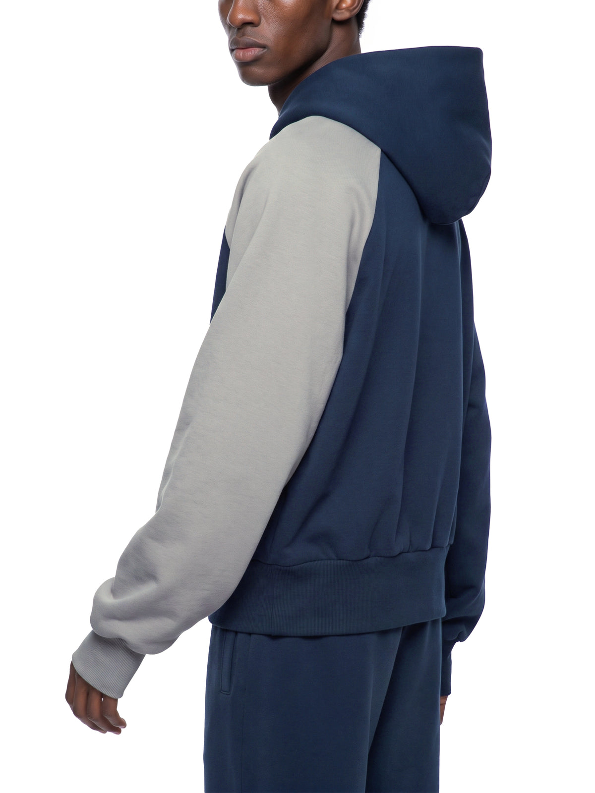 Unisex Color-Block Fleece Hoodie