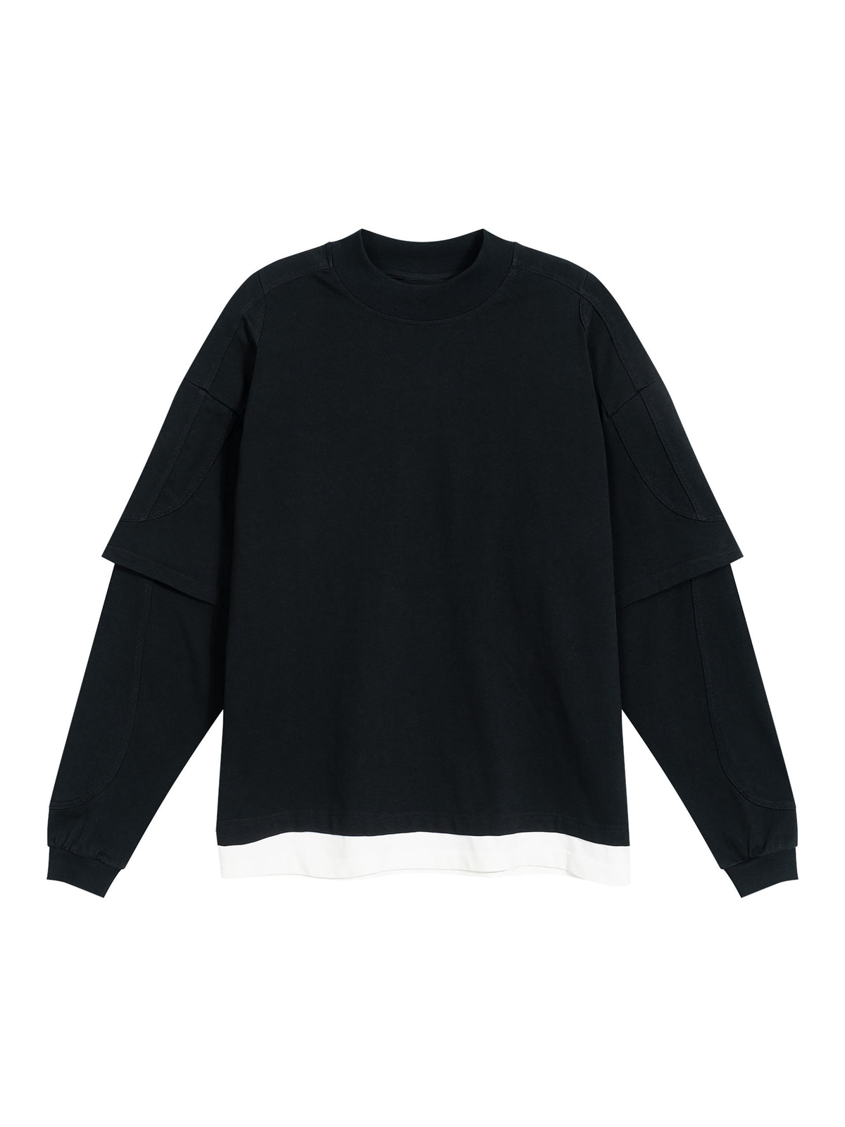 Unisex Paneled Layer Color Block T-Shirt