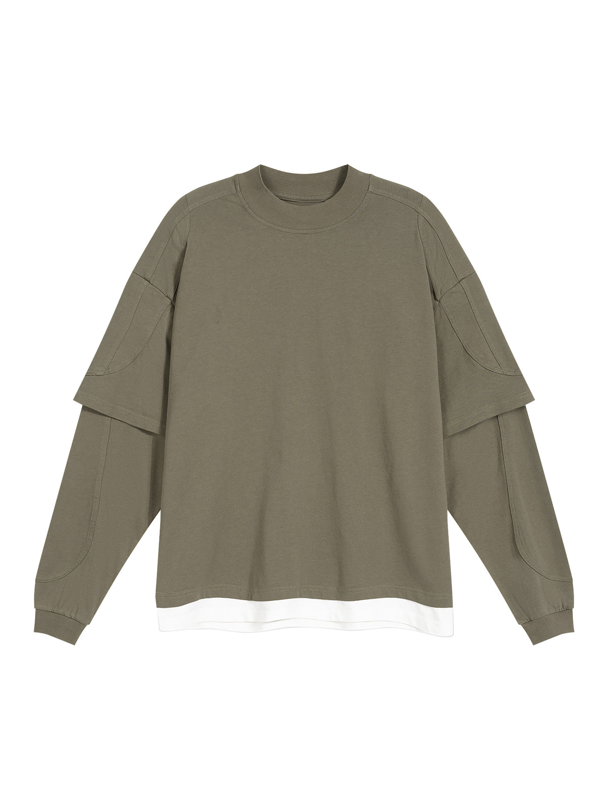 Unisex Paneled Layer Color Block T-Shirt