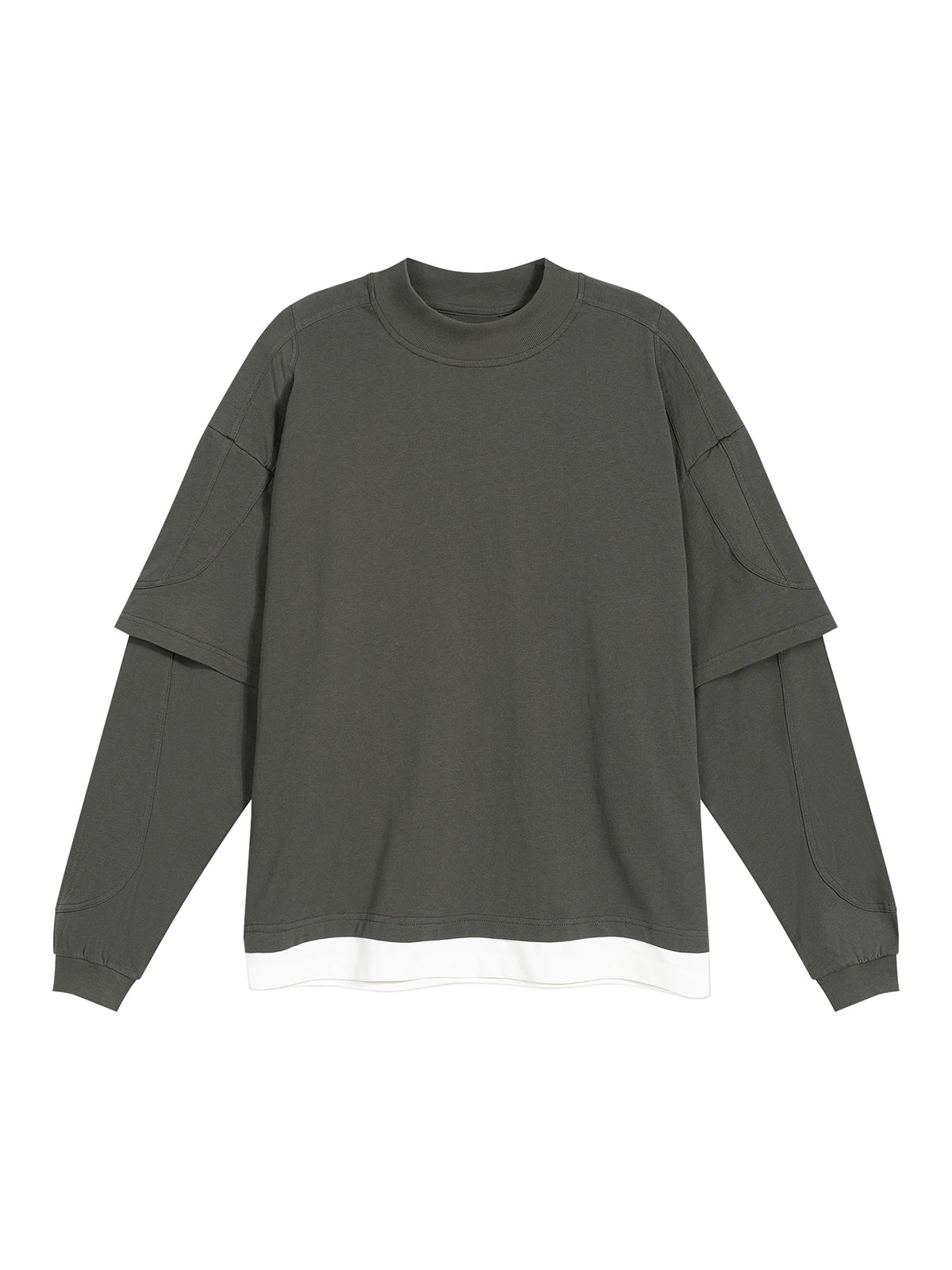 Unisex Paneled Layer Color Block T-Shirt