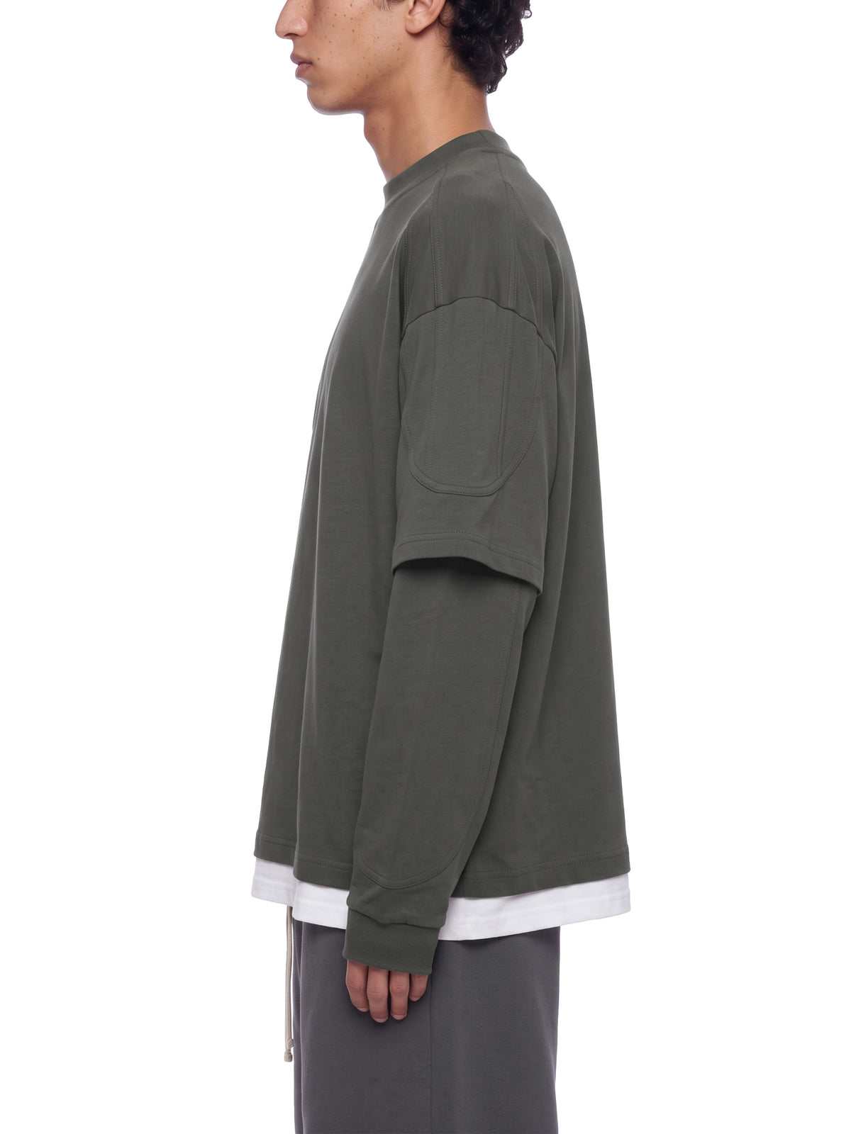 Unisex Paneled Layer Color Block T-Shirt