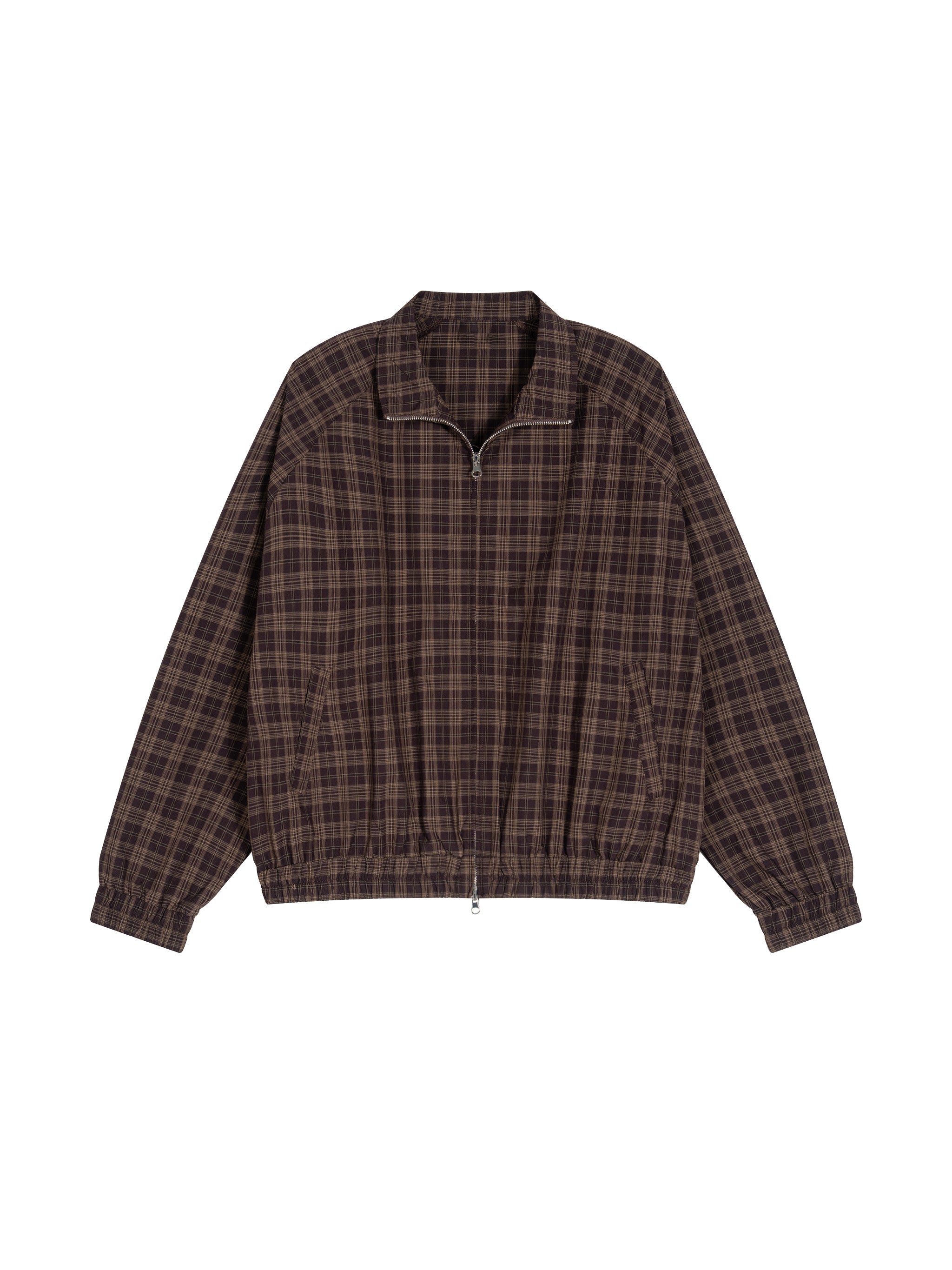 Unisex Plaid Full-Zip Track Jacket
