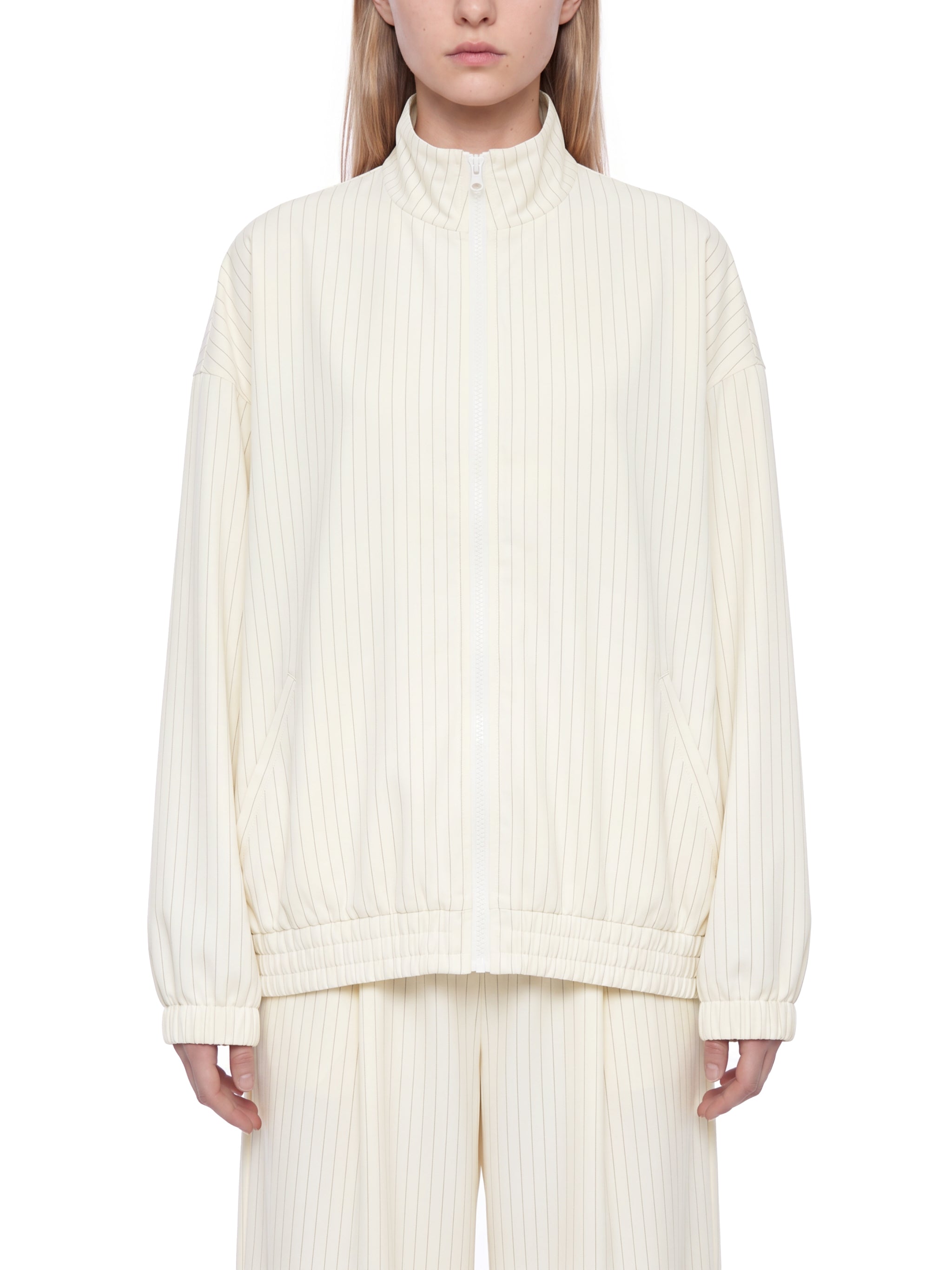 Unisex Striped Full-Zip Track Jacket