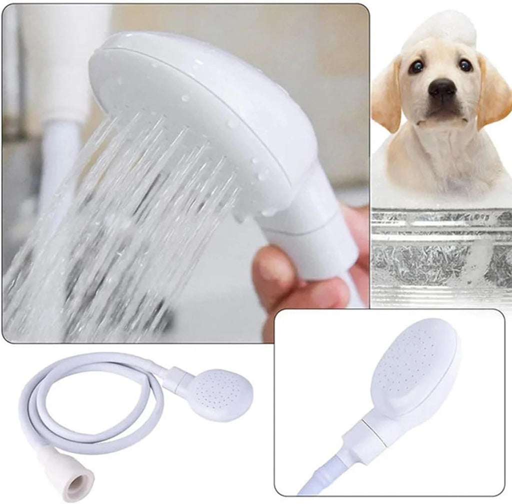 Portable Rubber Hose Spray 1.3 Meters Pet Shower Sprayer Hand Held Hose Hose Bath Tub Sink Spray Attachment for Washing Hair Pet Shower