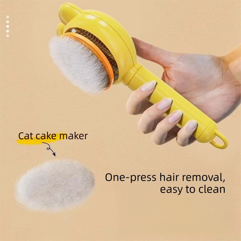 2 Pcs Blue Pet Self-Cleaning Slicker Brush for Cats and