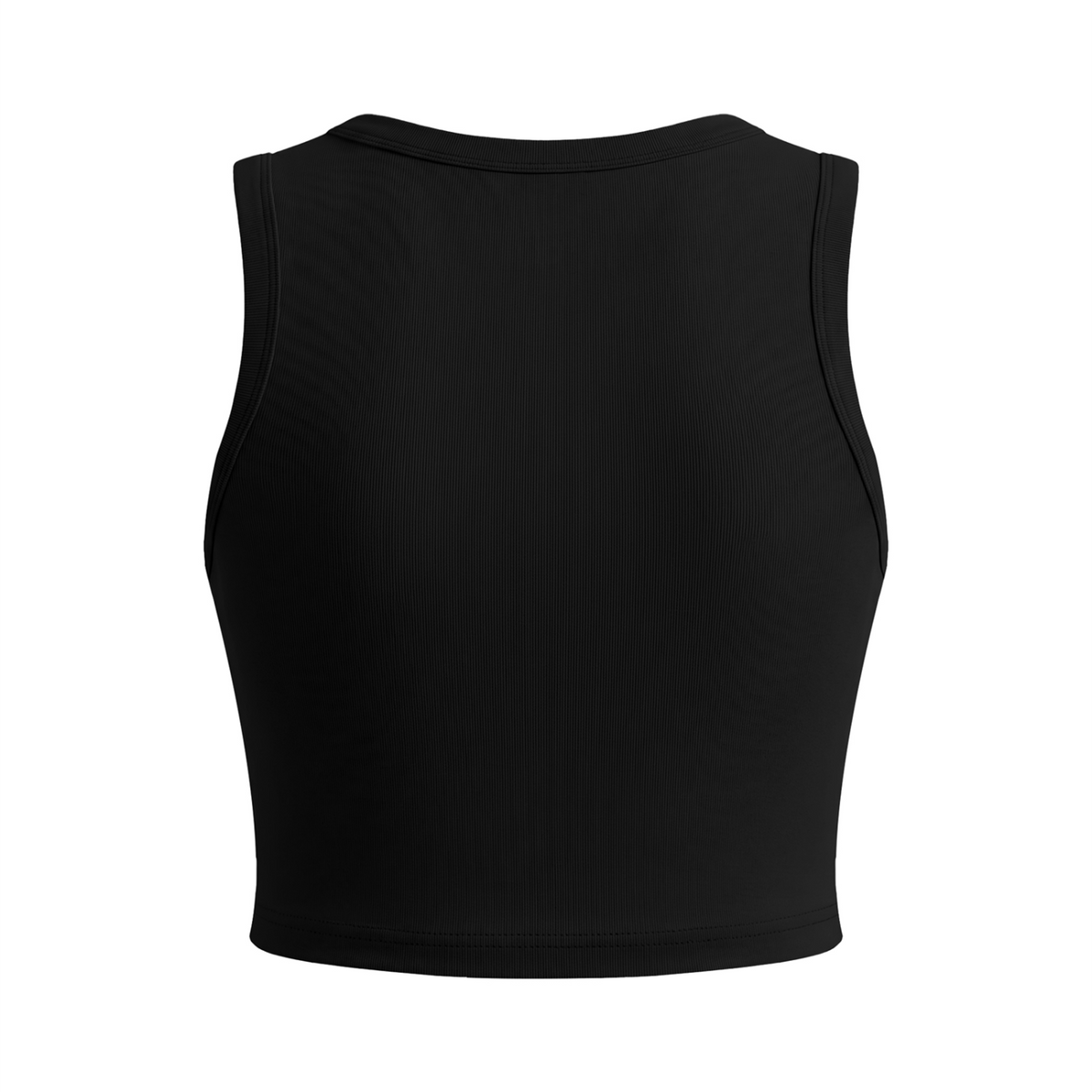 Celestial Butterfly Women’s Crewneck Crop Tank Top V2 - Black back mockup