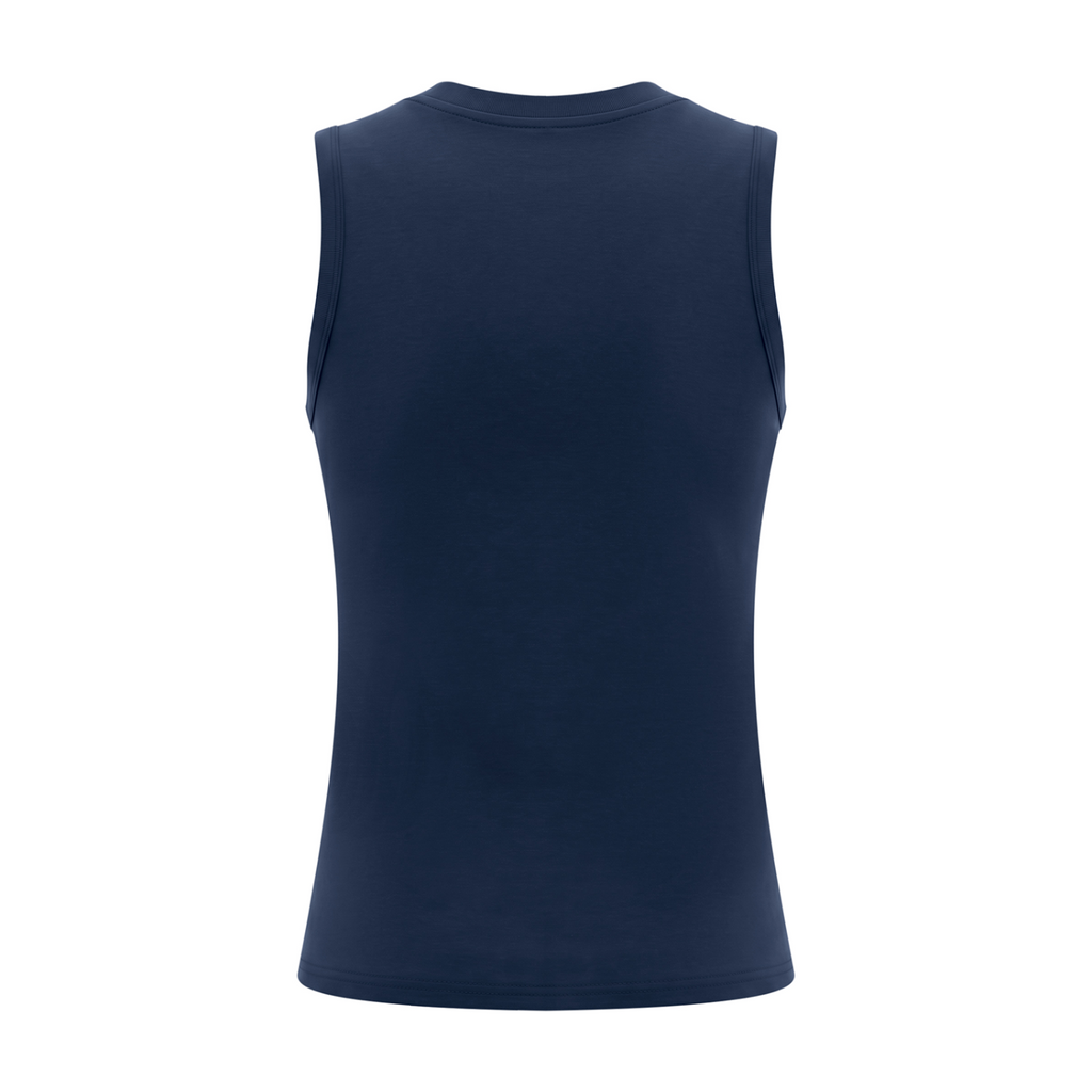 Celestial Butterfly Women’s Slim Tank Top V2 - Navy Blue back mockup