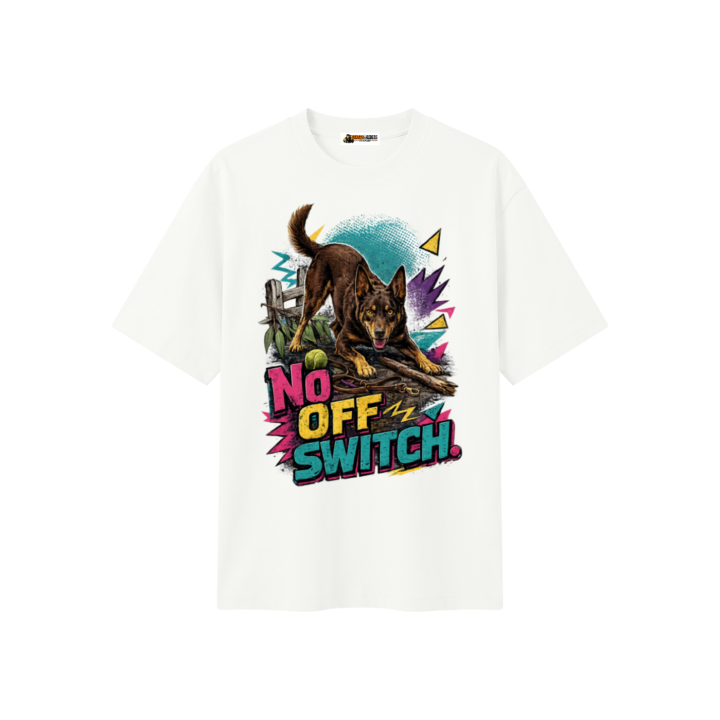 No Off Switch Unisex Heavyweight Oversized T-Shirt