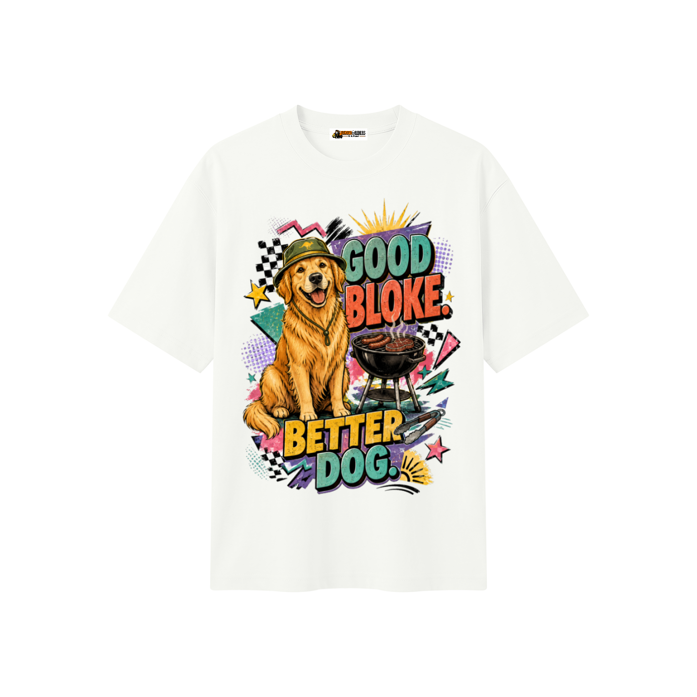 Good Bloke Better Dog Unisex Heavyweight Oversized T-Shirt