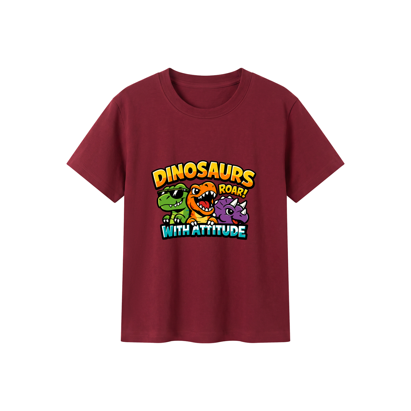 Dinosaur Roar Kids’ Crewneck Short Sleeve T-Shirt
