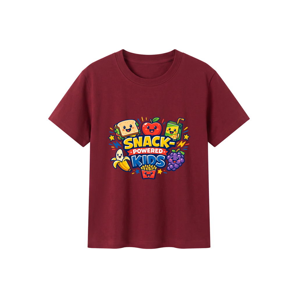 Snack Powered Kids’ Crewneck Short Sleeve T-Shirt