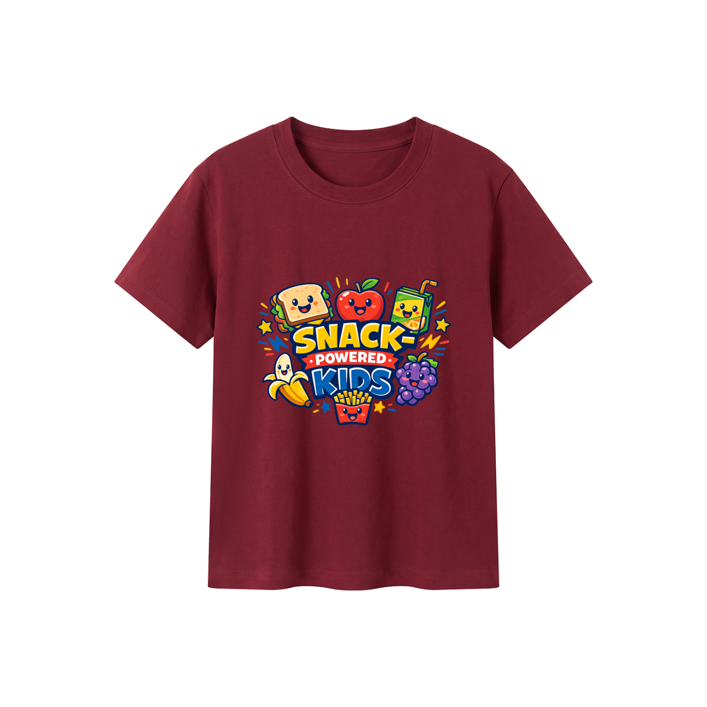 Snack Powered Kids’ Crewneck Short Sleeve T-Shirt