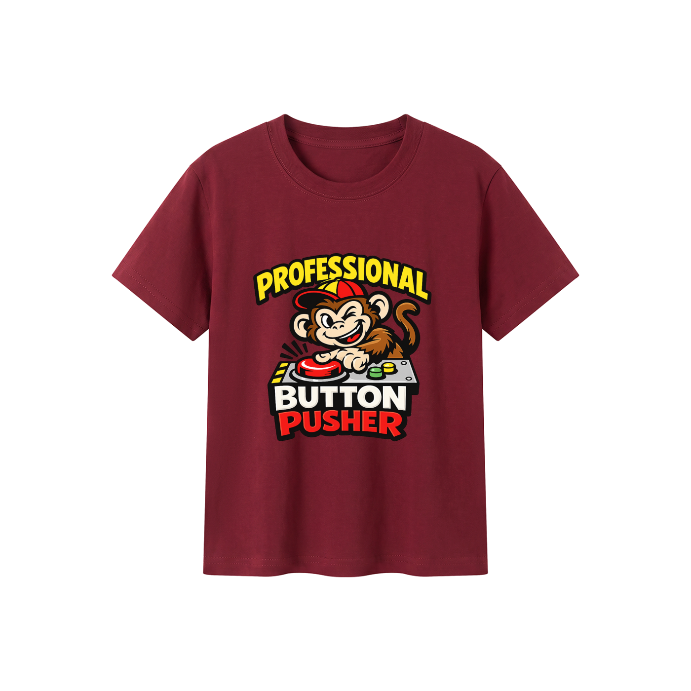 Button Pusher Kid's Crewneck Short Sleeve T-Shirt