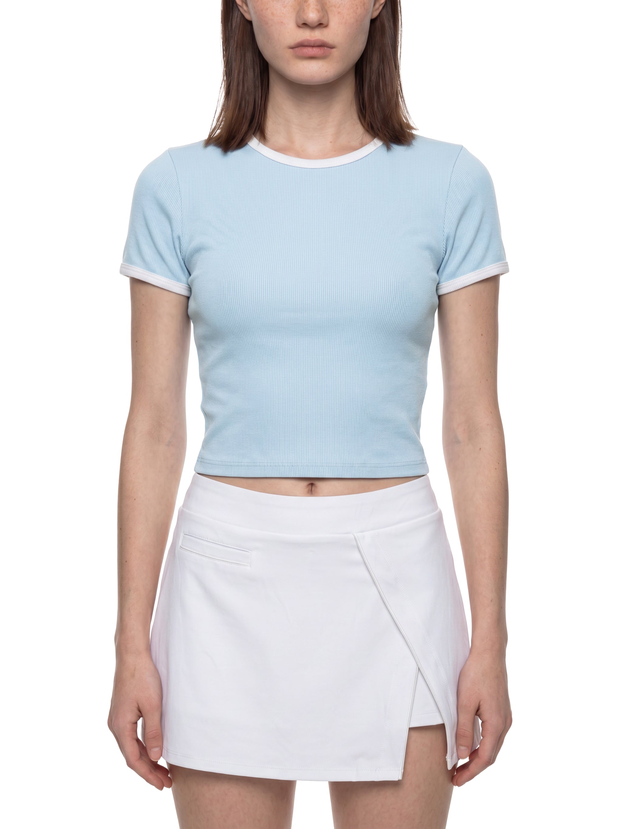 Women’s Color Block Crop T-Shirt