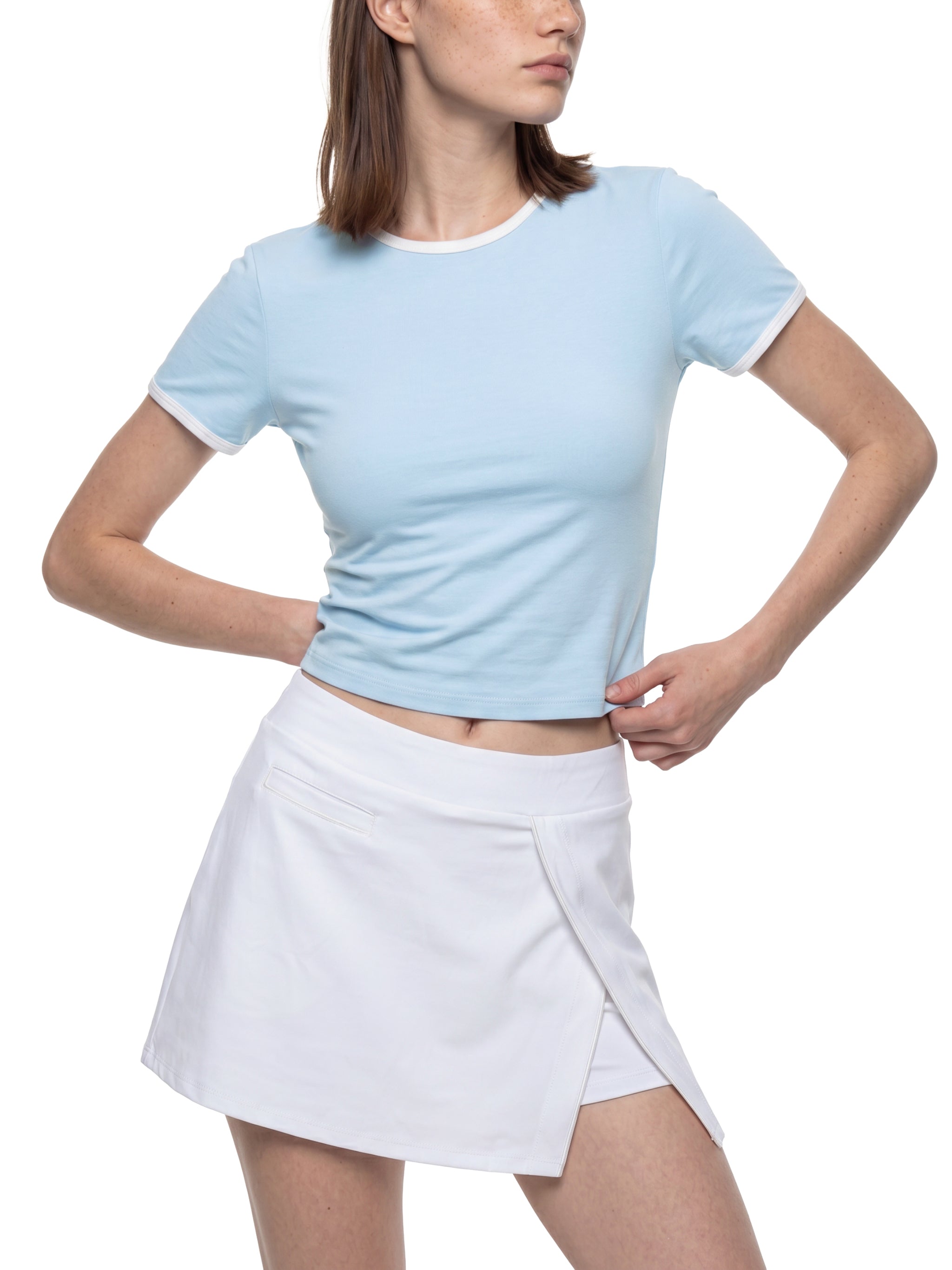 Women’s Color Block Crop T-Shirt