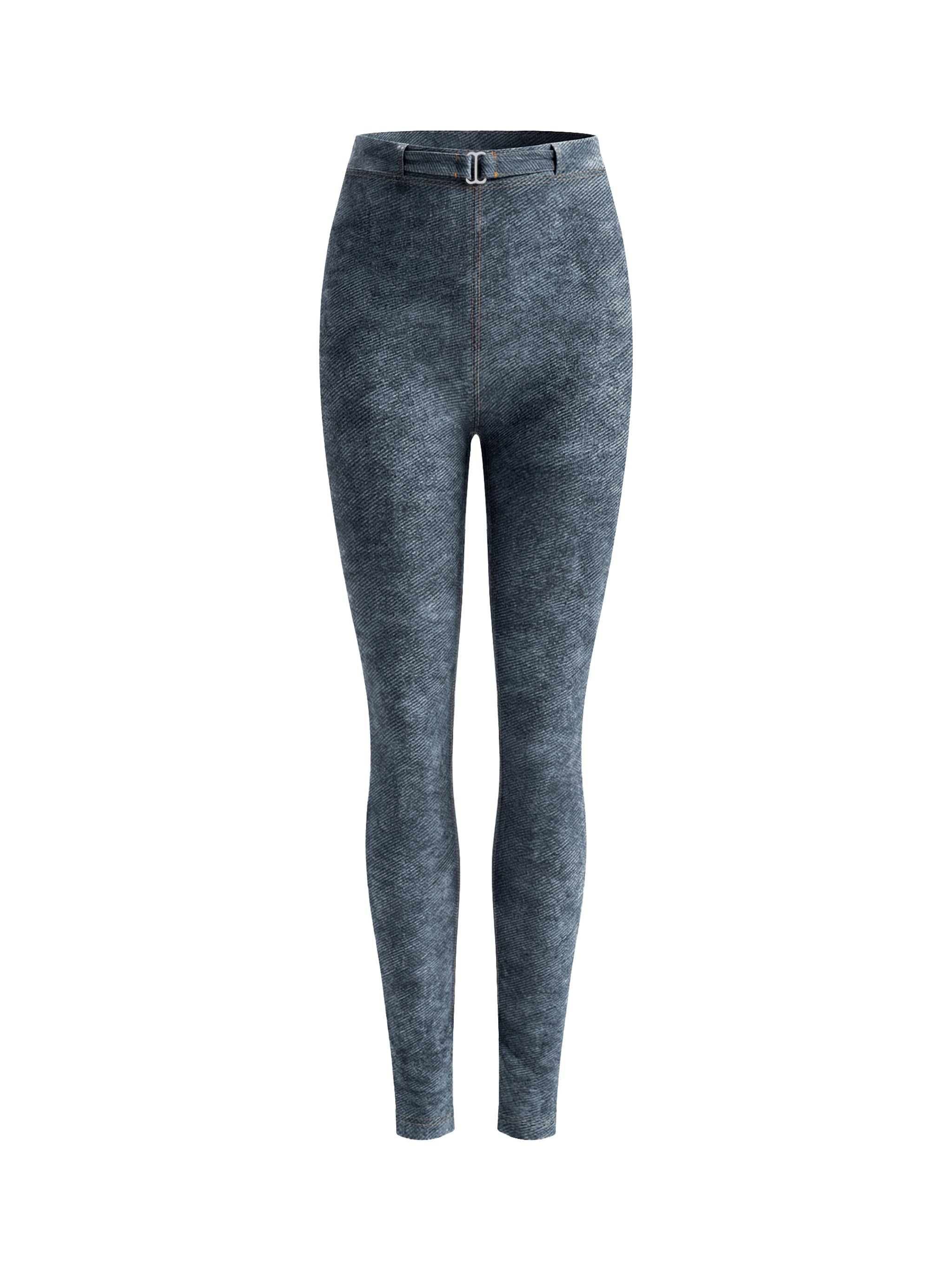 Women's Faux Denim Zip-Fly Leggings