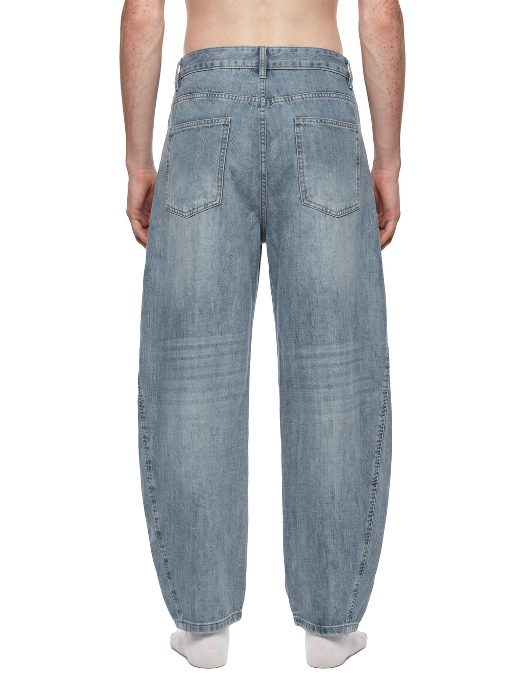 Men's Vintage Wash Barrel Leg Jeans