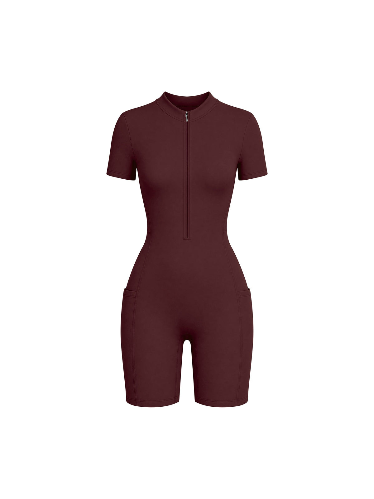 Women's Quarter-Zip Short Sleeve Romper