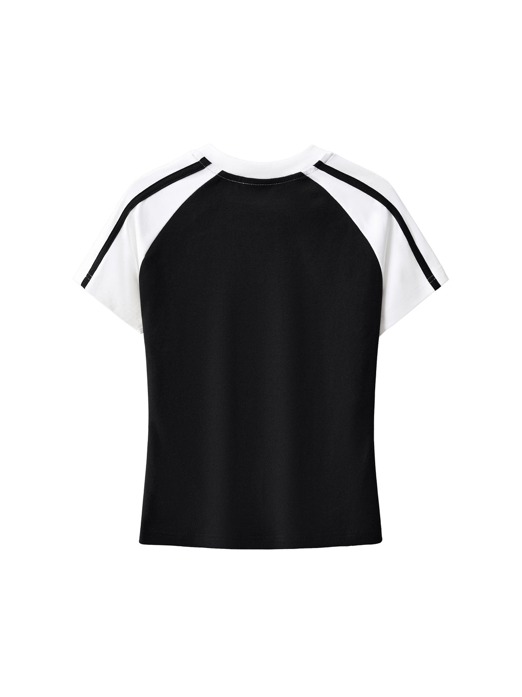 Contrast Stripes Bodycon Raglan Sleeve T-Shirt