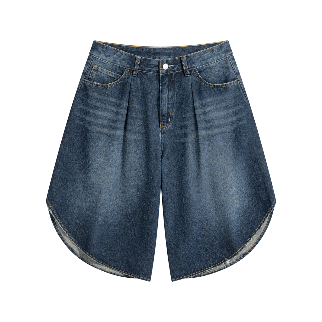 Men’s Wide-Leg Denim Shorts